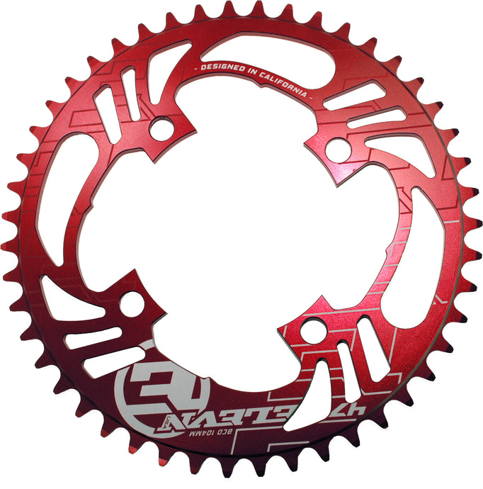 4-BOLT FLOW CHAINRING RED 46T ELCRF446RDRD image 1