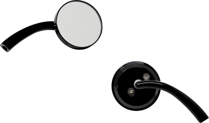 BILLET ROUND MIRROR LEFT BLACK N-BML-2 image 1