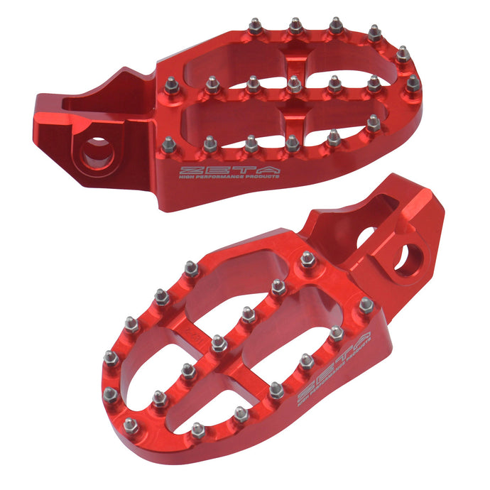 ALUMINUM FOOTPEGS GAS RED ZE93-1822 image 1