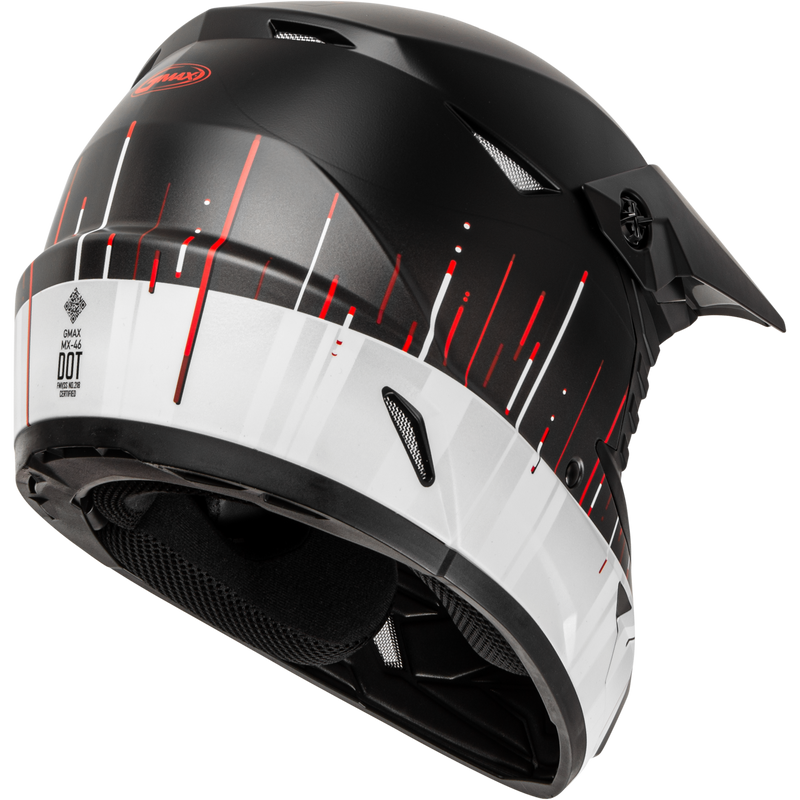 Load image into Gallery viewer, MX-46 FREQUENCY OFF-ROAD HELMET MATTE BLACK/WHITE LG D3463846 image 2
