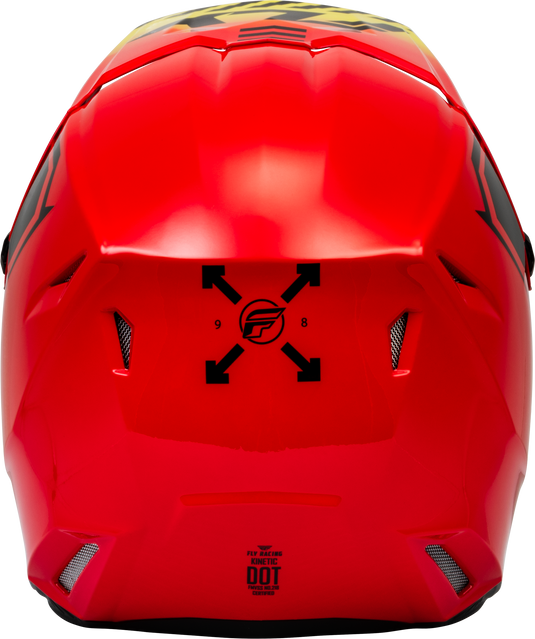 KINETIC MENACE HELMET RED/BLACK/YELLOW XS F73-8658XS image 2