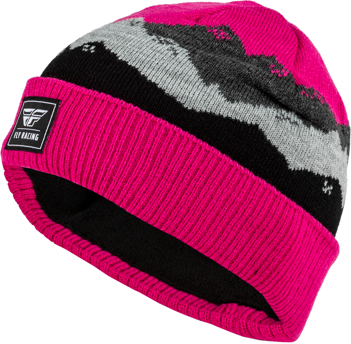 YOUTH FLY SNOW BEANIE HEATHER GREY 22.4073 MAGENTA image 1