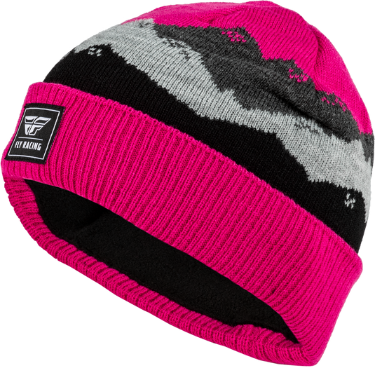 YOUTH FLY SNOW BEANIE HEATHER GREY 22.4073 MAGENTA image 1
