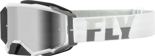 ZONE PRO GOGGLE WHITE/GREY W/ SILVER MIRROR/SMOKE LENS 37-51896 image 1