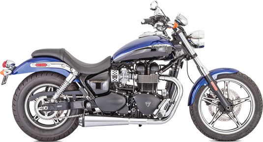 OUTLAW SLIP-ON EXHAUST CHROME W/ BLACK TIP TR00002 image 1