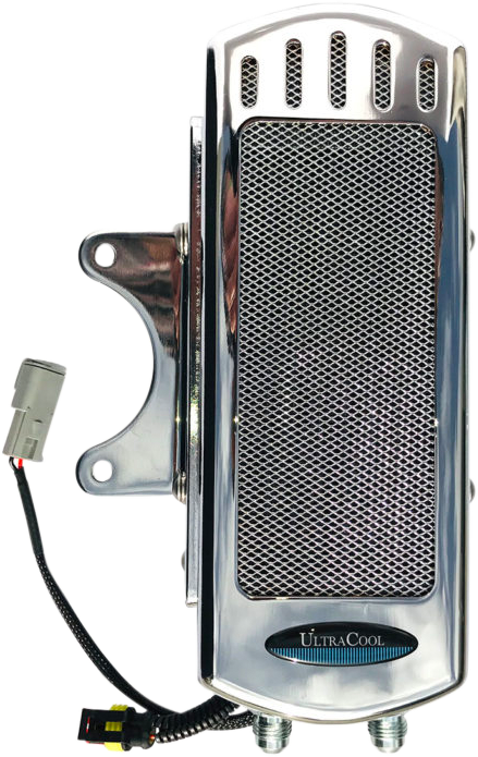 SIDE MOUNT OIL COOLER M8 TOURING `17-23  CHROME SMT8-1C image 1