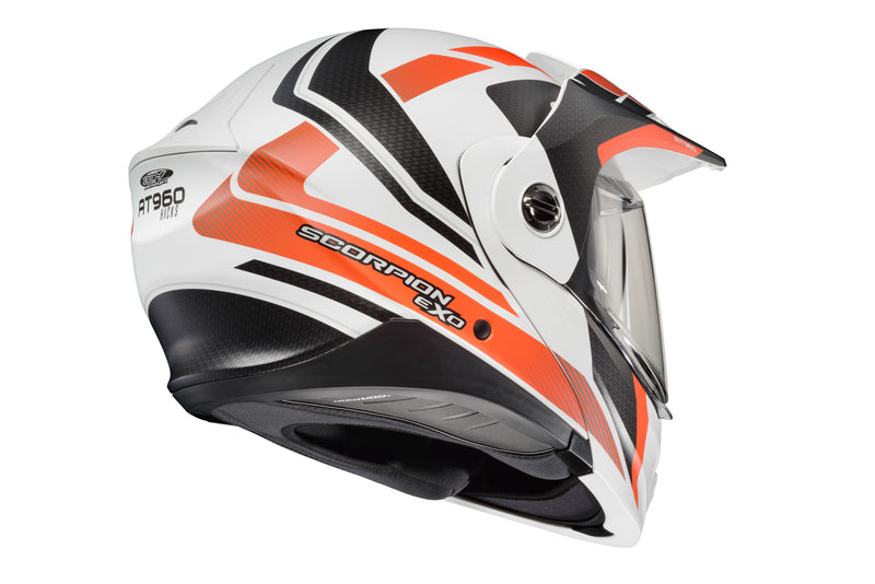 Load image into Gallery viewer, EXO-AT960 MODULAR HELMET HICKS WHITE/ORANGE 3X 96-1158 image 3
