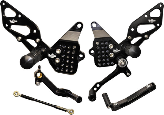 BILLET REAR SET BLACK VRD1315 image 1