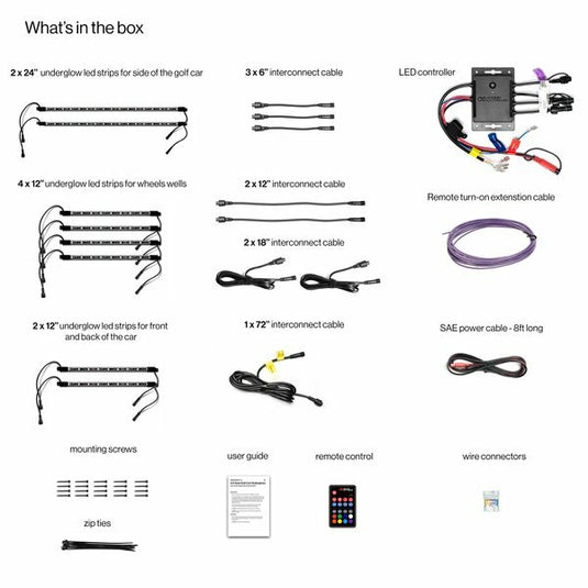 2/4 SEATER LEDKIT W/CONTROLLER SEI-LEDZ4UGLW24 image 1