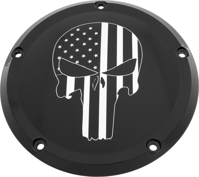7   TC DERBY COVER PUNISHER BLACK PATR22-12BG image 1
