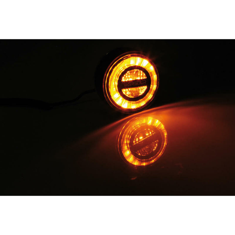 Load image into Gallery viewer, ROCKET LED TURN SIGNAL PAIR SMOKED LENS BLACK 204-340 image 2
