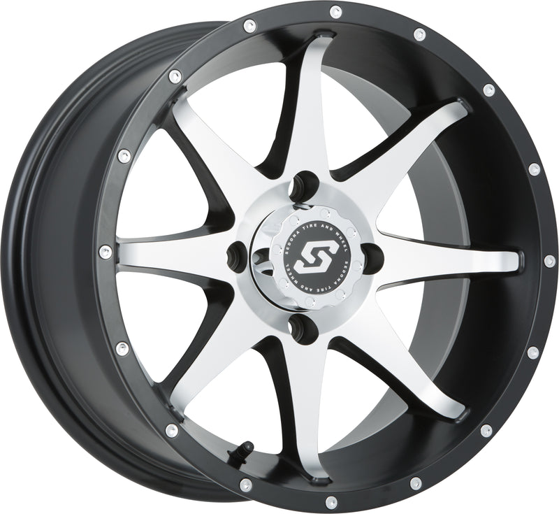 Load image into Gallery viewer, STORM WHEEL 14X7 4/137 5+2 (+10MM) BLK/MACHINED A7647037-T-52S image 1
