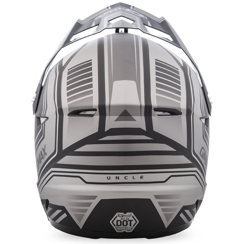 Load image into Gallery viewer, YOUTH MX-46Y OFF-ROAD UNCLE HELMET MATTE BLACK/SIVLER YM G3467451 TC-17F image 3
