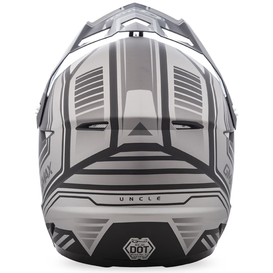 YOUTH MX-46Y OFF-ROAD UNCLE HELMET MATTE BLACK/SIVLER YM G3467451 TC-17F image 3