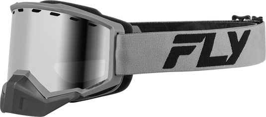 FOCUS SNOW GOGGLE SILVER/CHAR W/ SILVER MIRROR/SMOKE LENS FLB-24F2 image 1