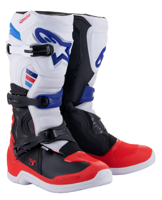 TECH 3 BOOTS WHITE/RED/BLUE SZ 10 2013018-2307-10 image 1