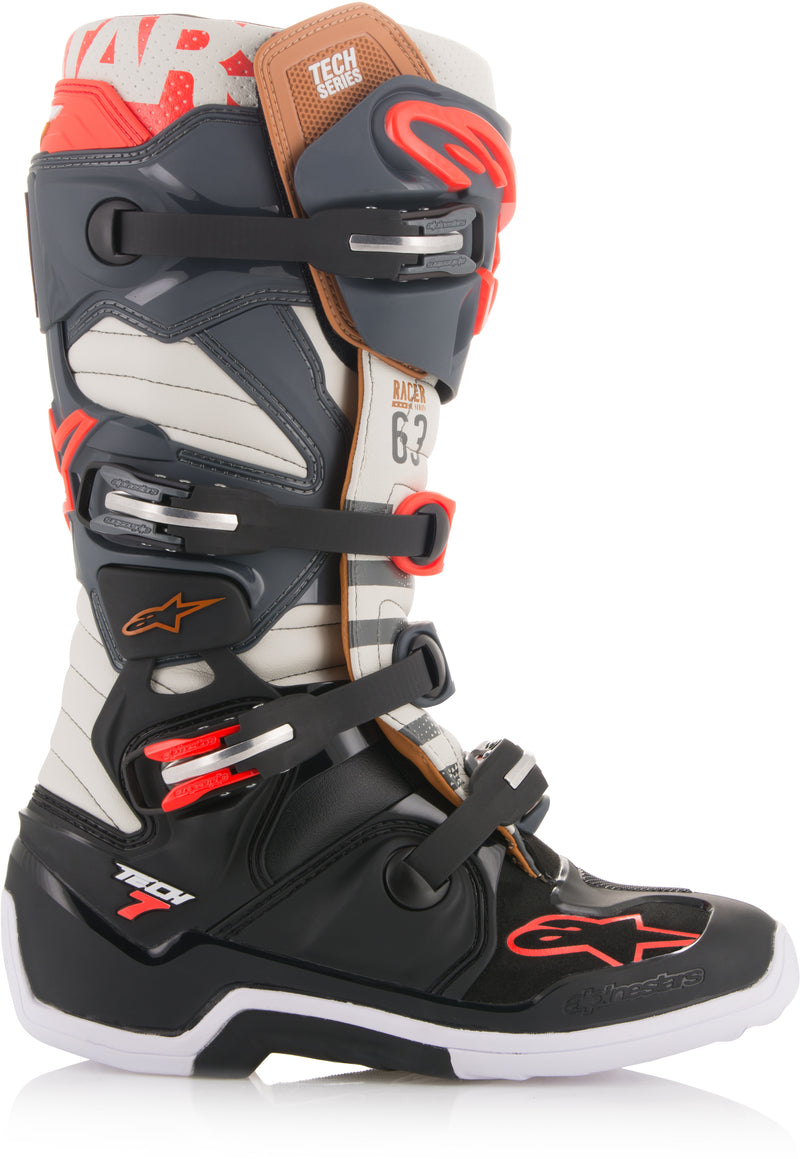 Load image into Gallery viewer, TECH 7 BLACKJACK BOOTS YELLOW/FLUORESCENT RED 09 2012014-9013-9 image 6
