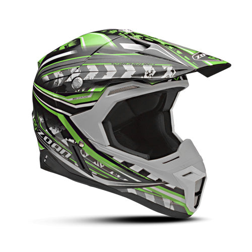 ZOAN SYNCHRONY MX HELMET, MONSTER BLACK/GREEN - 2X