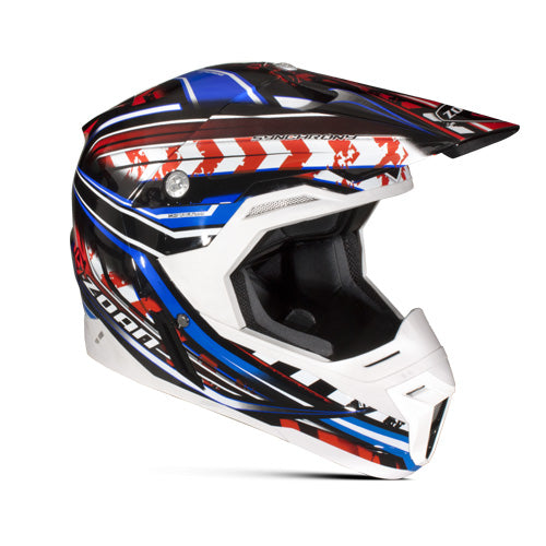 ZOAN SYNCHRONY MX HELMET, MONSTER BLACK/RED/BLUE - 3X