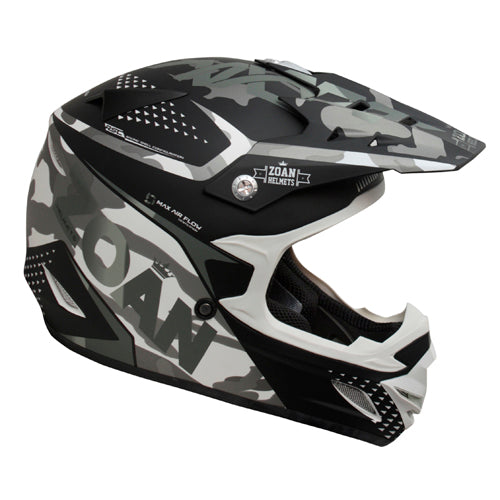 ZOAN MX-1 O/F HELMET - SNIPER,MATTE SILVER - XS