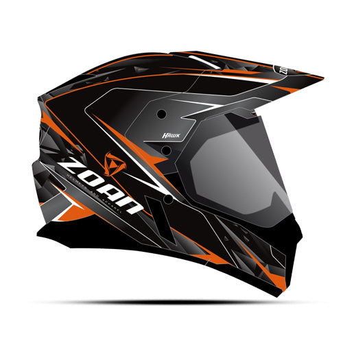 ZOAN SYNCHRONY DUAL SPORT HELMET - HAWK, ORANGE - XS