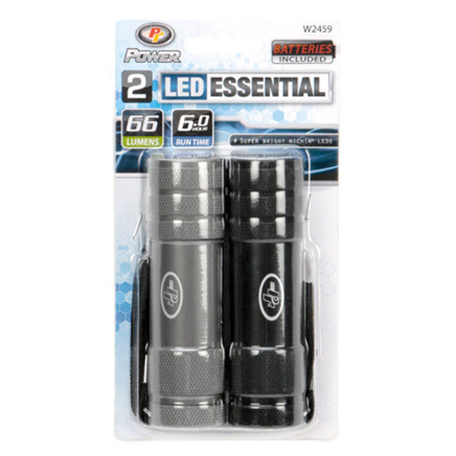 2 PIECE LED POCKET FLASHLIGHT 55 LUMENS