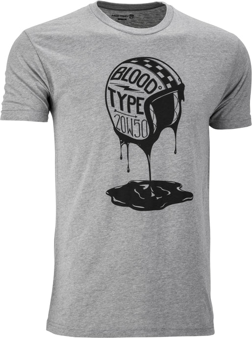BLOOD TYPE TEE HEATHER XL 