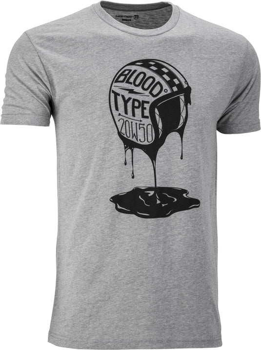 BLOOD TYPE TEE HEATHER XL 