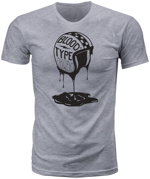 BLOOD TYPE TEE HEATHER LG 