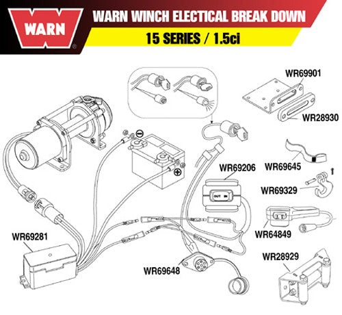 WARN WINCH 1.5CI MINI ROCKER SWITCH KIT