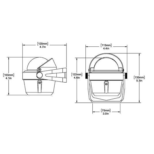 Ritchie B-51 Explorer Compass - Bracket Mount - Black [B-51]