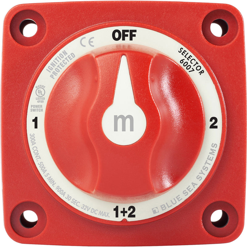 Load image into Gallery viewer, Blue Sea 6007 m-Series (Mini) Battery Switch Selector Four Position Red [6007]
