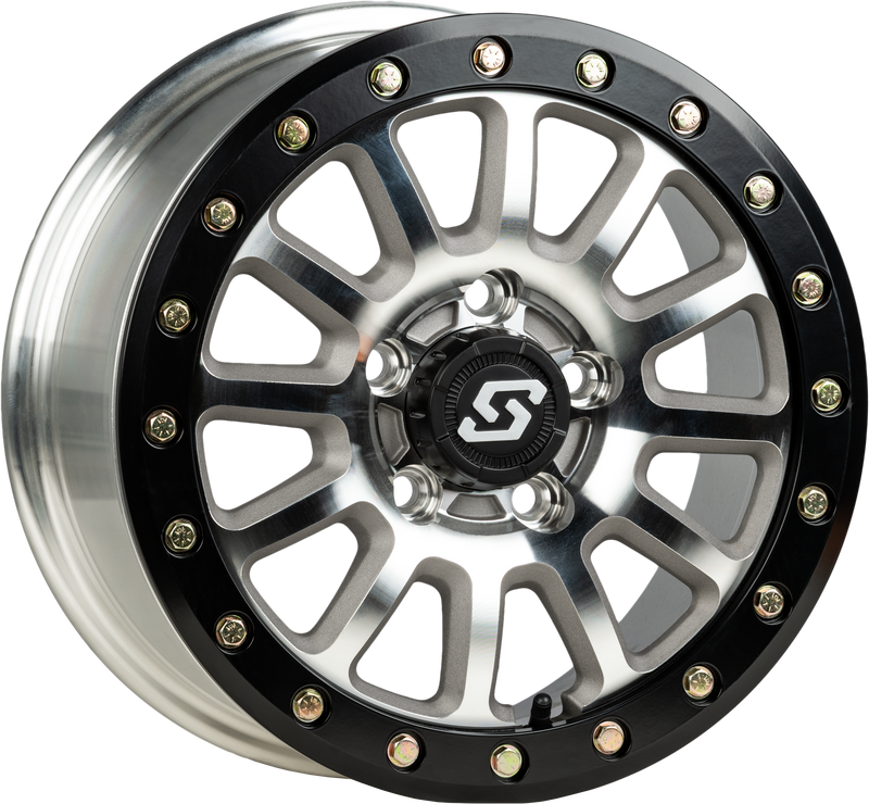 Load image into Gallery viewer, SANO BDLK WHEEL 15X7 5/4.5 6+1 (+50MM) BLK/AS CAST A21MA-57012+50 image 2
