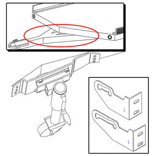 V-FRONT RAMP ADAPTER FOR TRITON DUAL AXLE TRAILER