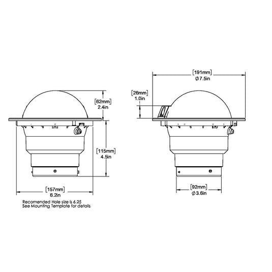 Ritchie FB-500 Globemaster Compass - Flush Mount - Black - 12V - 5 Degree Card [FB-500]