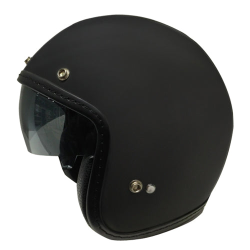 ZOAN 3/4 RETRO OPEN FACE HELMET - MATTE BLACK - 2XL