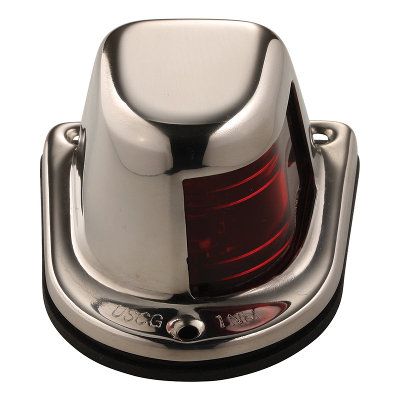 Load image into Gallery viewer, Attwood 1-Mile Deck Mount, Red Sidelight - 12V - Stainless Steel Housing [66319R7]
