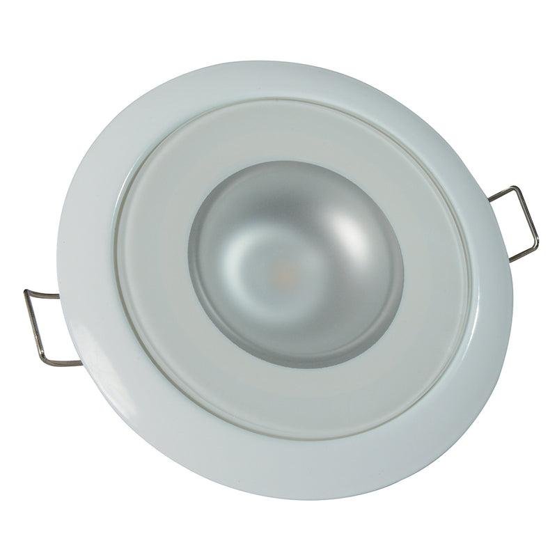 Load image into Gallery viewer, Lumitec Mirage - Flush Mount Down Light - Glass Finish/White Bezel - 3-Color Red/Blue Non-Dimming w/White Dimming [113128]
