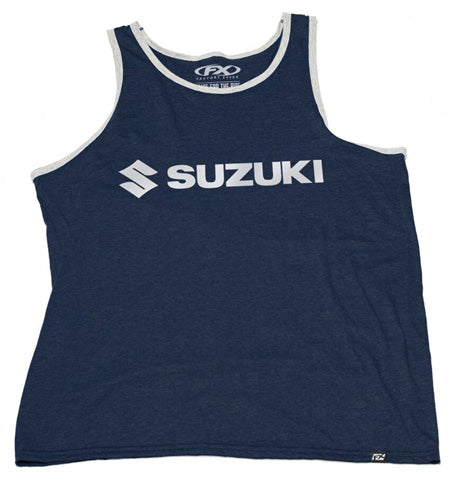 FACTORY EFFEX SUZUKI TANK TOP / NAVY-HEATHER GRAY XXL