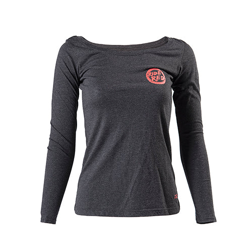 HONDA RIDE RED WOMEN'S LONG SLEEVE SHIRT / BLACK (L)