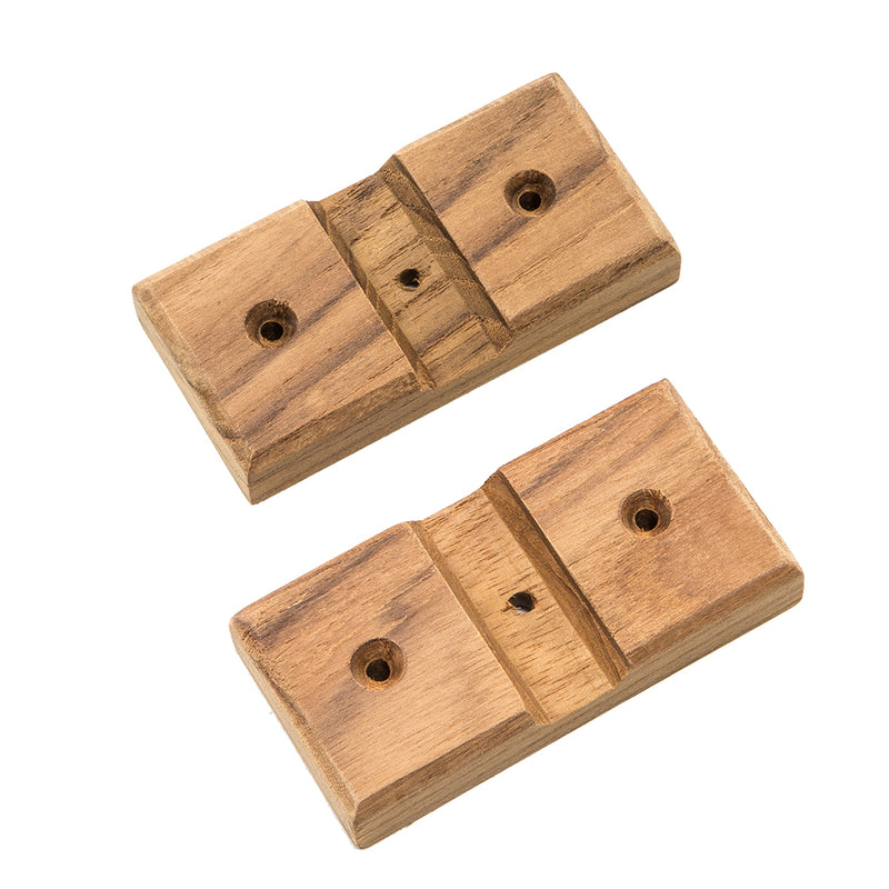 Load image into Gallery viewer, Whitecap Teak Rod Storage Rack Mounting Brackets - Pair [60609]
