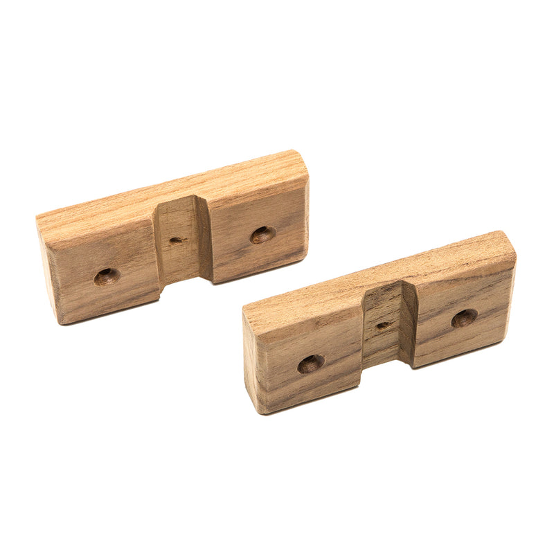 Load image into Gallery viewer, Whitecap Teak Rod Storage Rack Mounting Brackets - Pair [60609]
