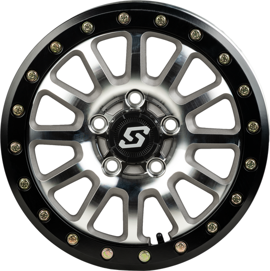 SANO BDLK WHEEL 15X7 5/4.5 6+1 (+50MM) BLK/AS CAST A21MA-57012+50 image 1