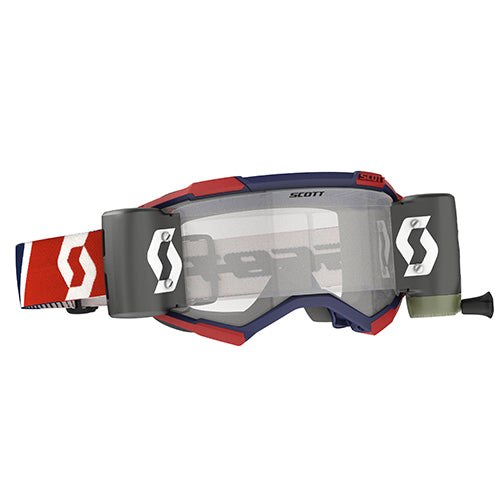 SCOTT FURY GOGGLE WFS RED/BLUE- CLEAR WORKS LENS