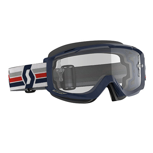 SCOTT SPLIT GOGGLE OTG BLUE/WHT - CLEAR WORKS LENS