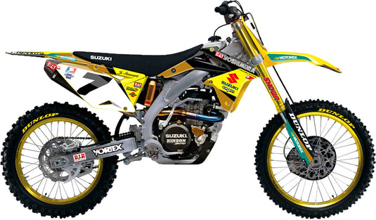 2014 YOSHIMURA SUZ GOLD TEAM KIT RMZ 450 WHT N40-4647 image 1