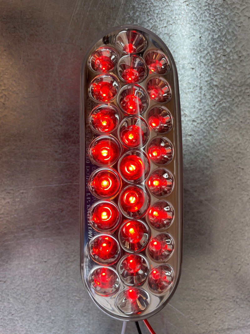 Load image into Gallery viewer, 6 Inch Clear Lens Trailer Brake Light - RED LED DOT SAE Approved Running Light
