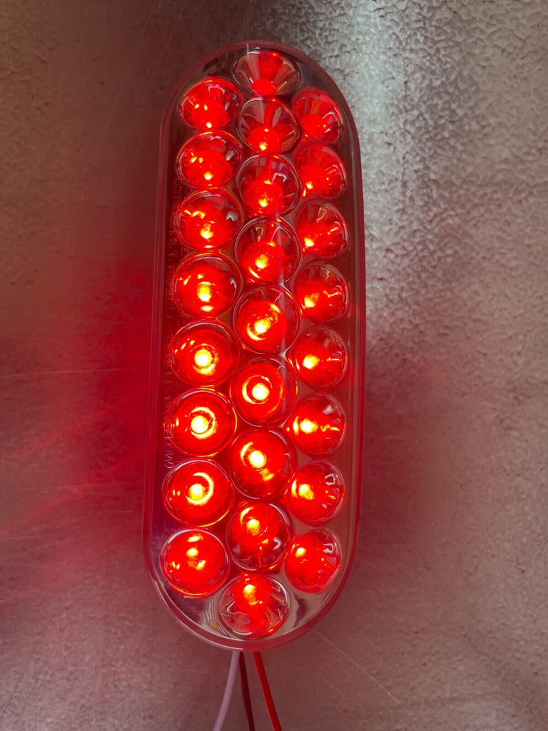 Load image into Gallery viewer, 6 Inch Clear Lens Trailer Brake Light - RED LED DOT SAE Approved Running Light
