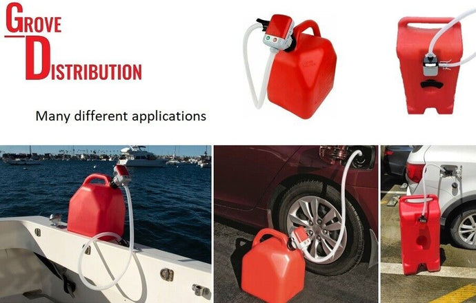 Jerry Can Transfer Pump - Powered Pump - Portable Pump - Fluid Pump - RED