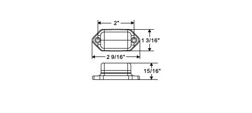 Clear Lens LED License Plate Light - White LED